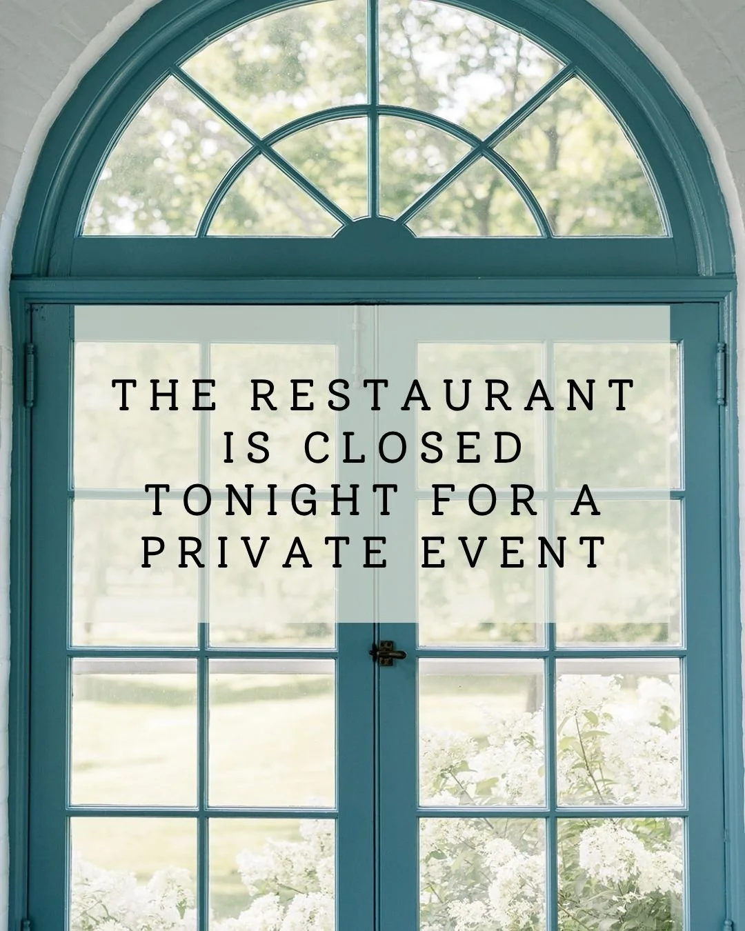 Tonight we're celebrating a private event at the inn and the restaurant is closed. We'll see you next weekend for dinner Friday &amp; Saturday from 4&ndash;9 PM&mdash;your table is waiting. 🍽️✨
