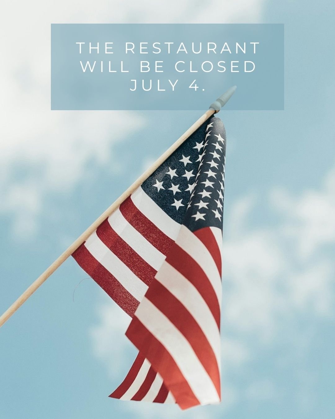 Restaurant is Closed for the Holiday 