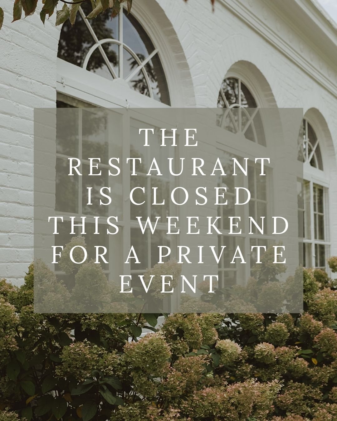 Closed for a Private Event