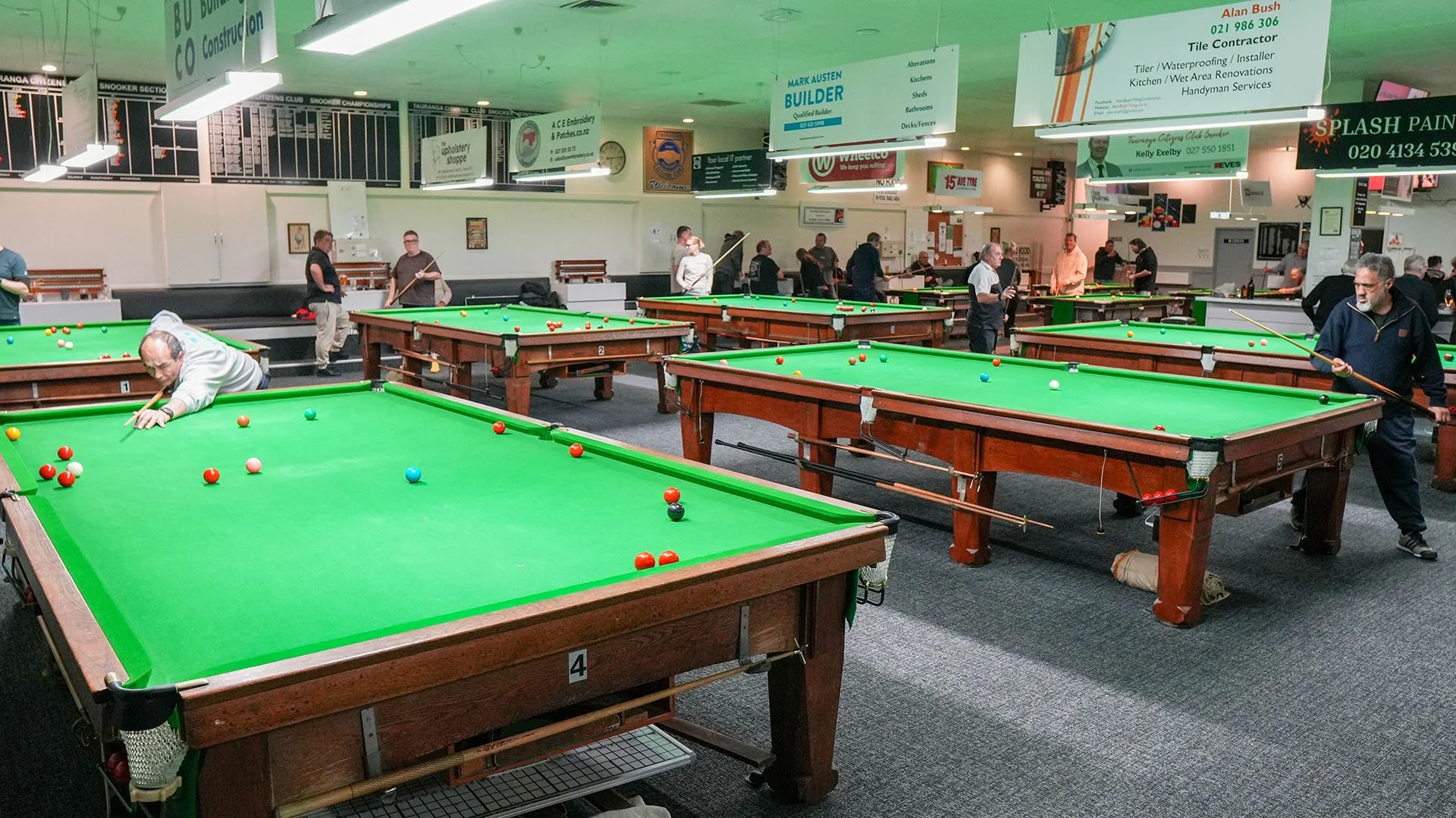 Busy Snooker Table area