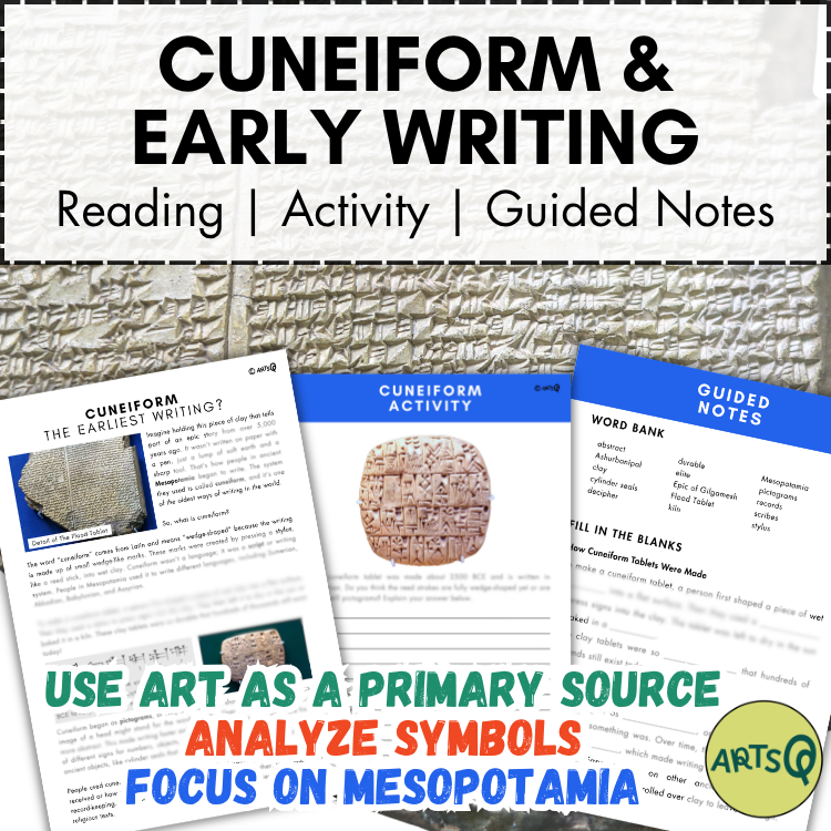 Cuneiform and Early Writing | Mesopotamia Reading, Activity, Guided Notes