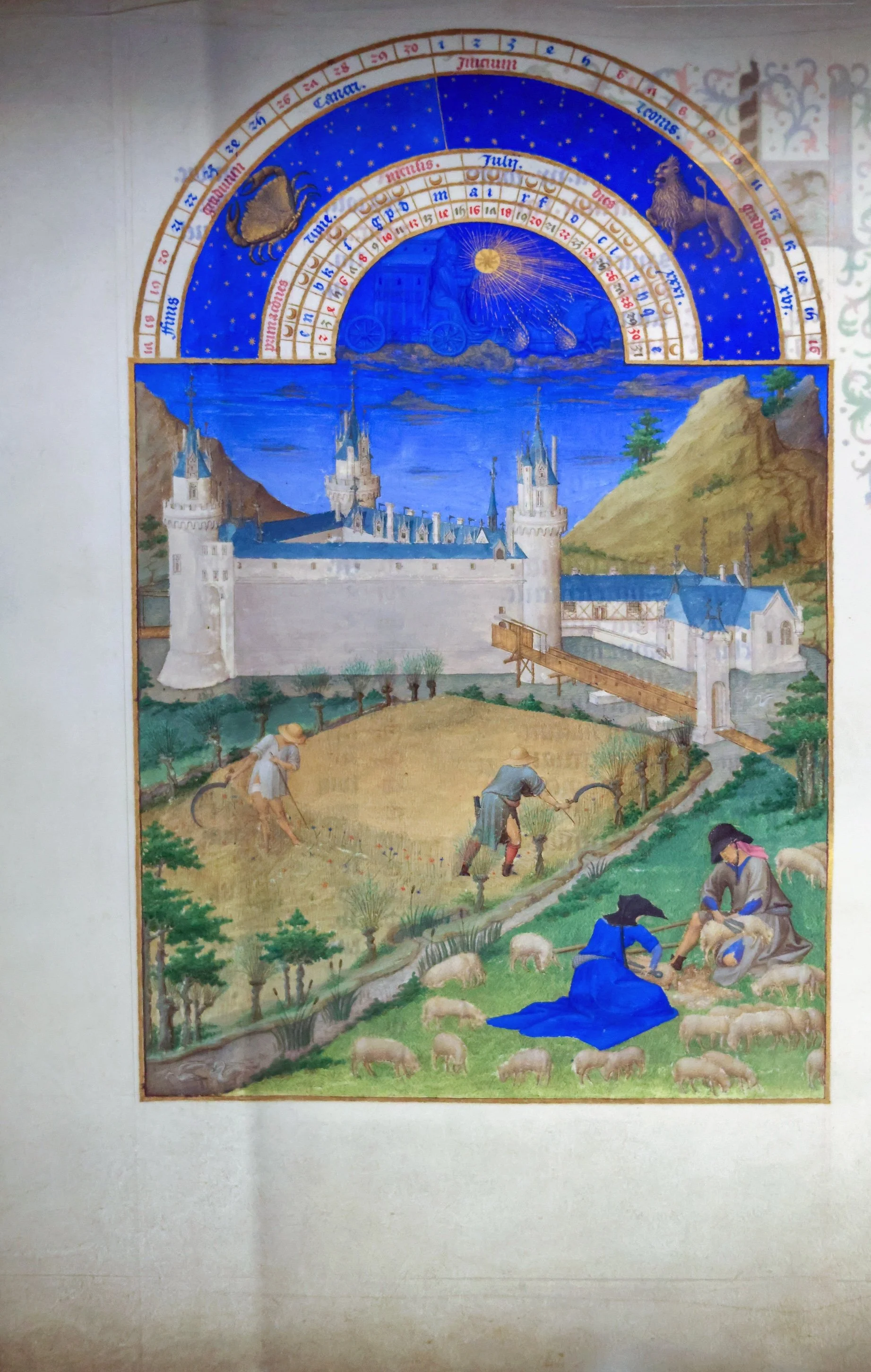 July Calendar Page in the Très Riches Heures du Duc de Berry