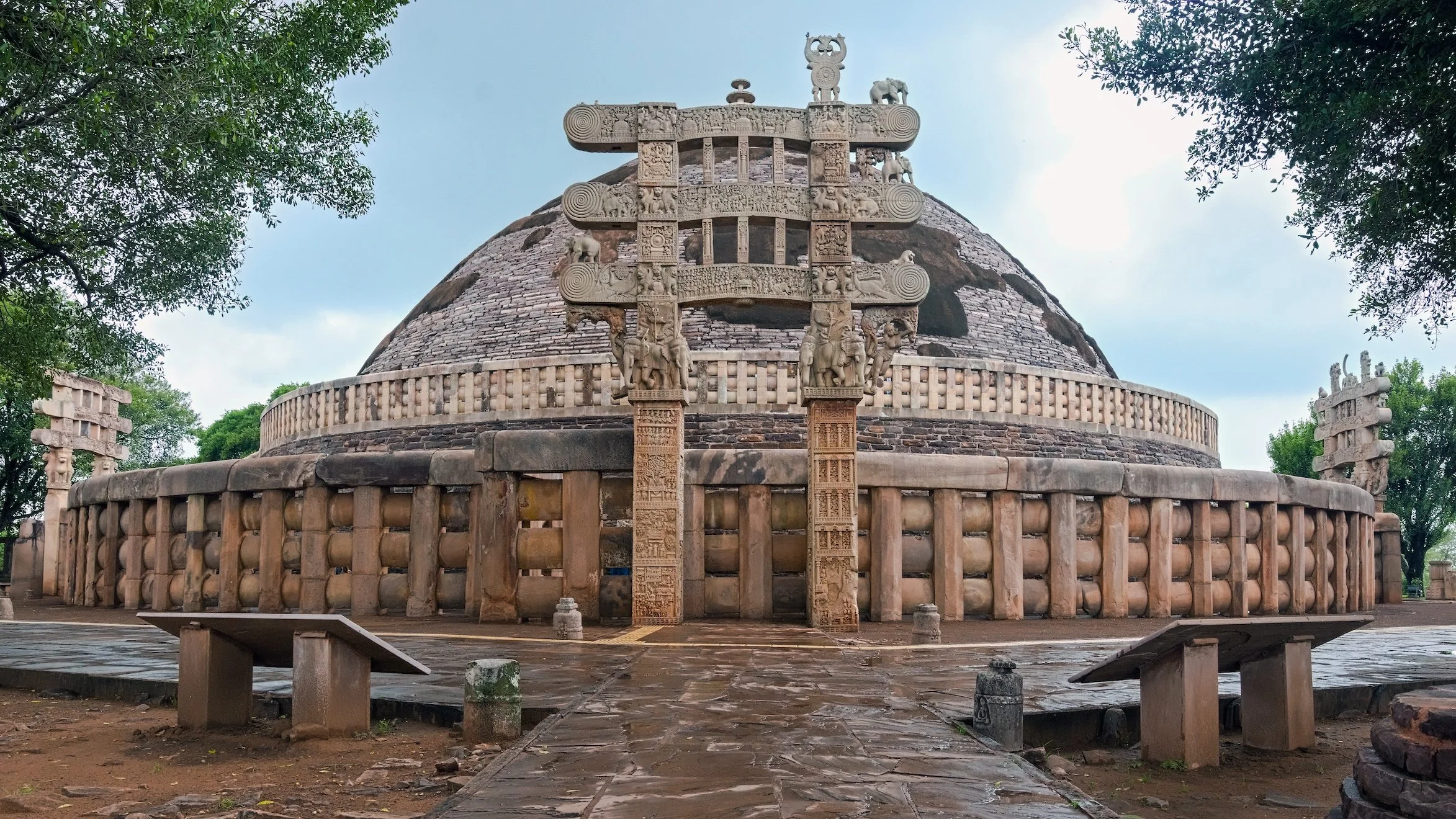 Great Stupa Sanchi with eastern toran