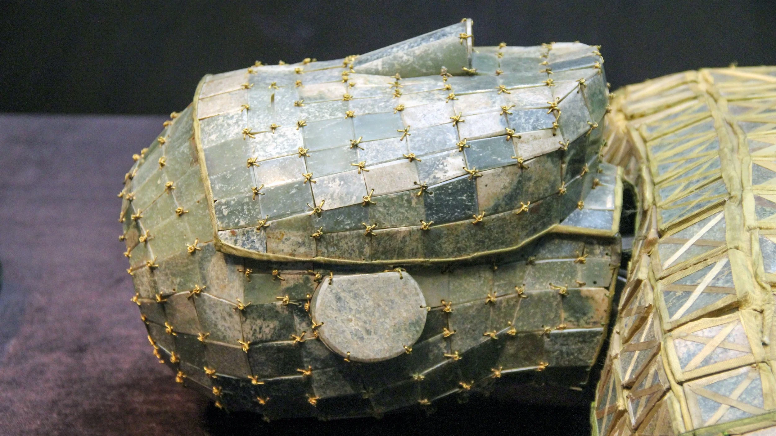 a suit made of jade and golden thread.