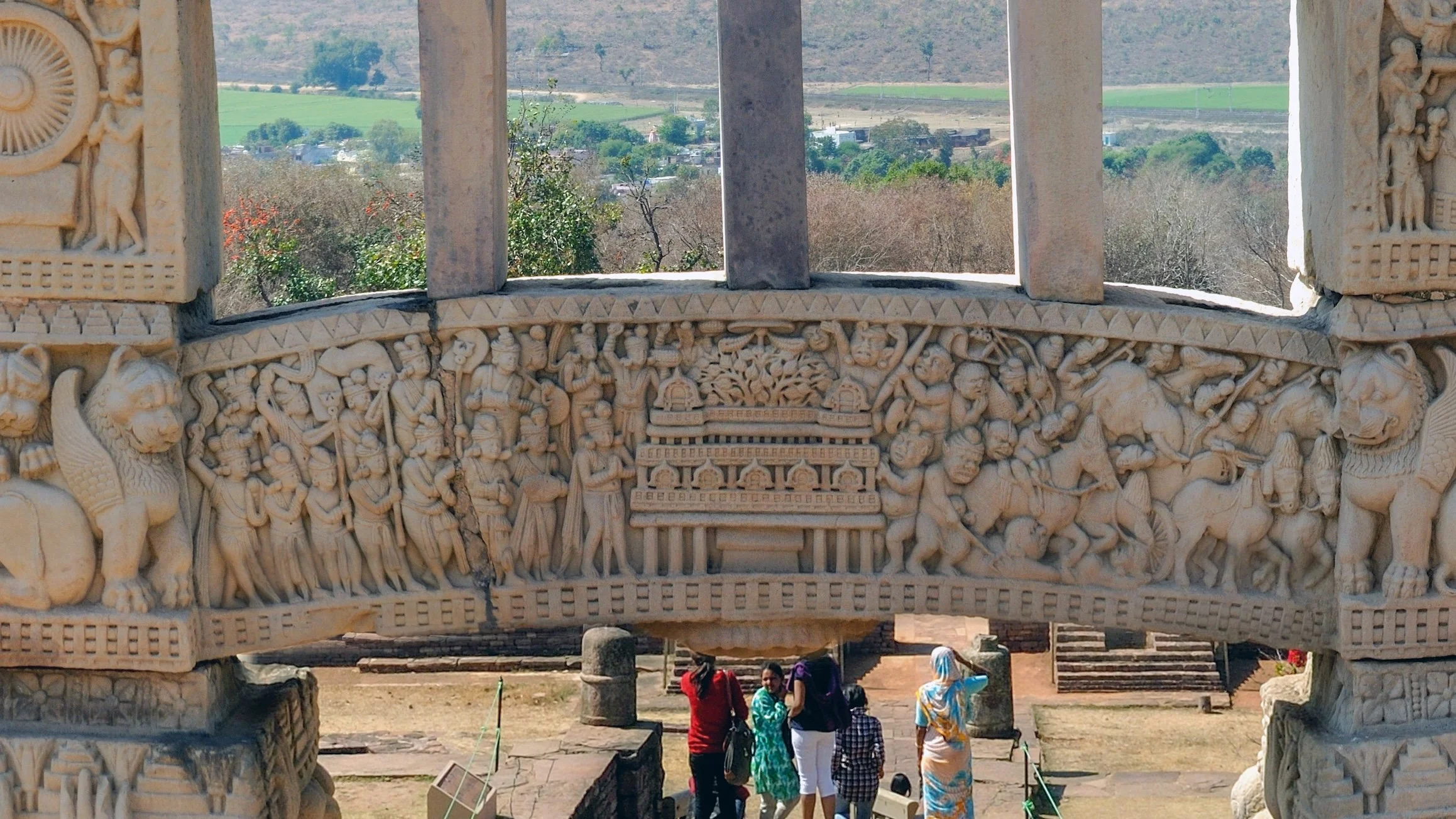 What is conflated narrative? | The Enlightenment relief at the Great Stupa at Sanchi