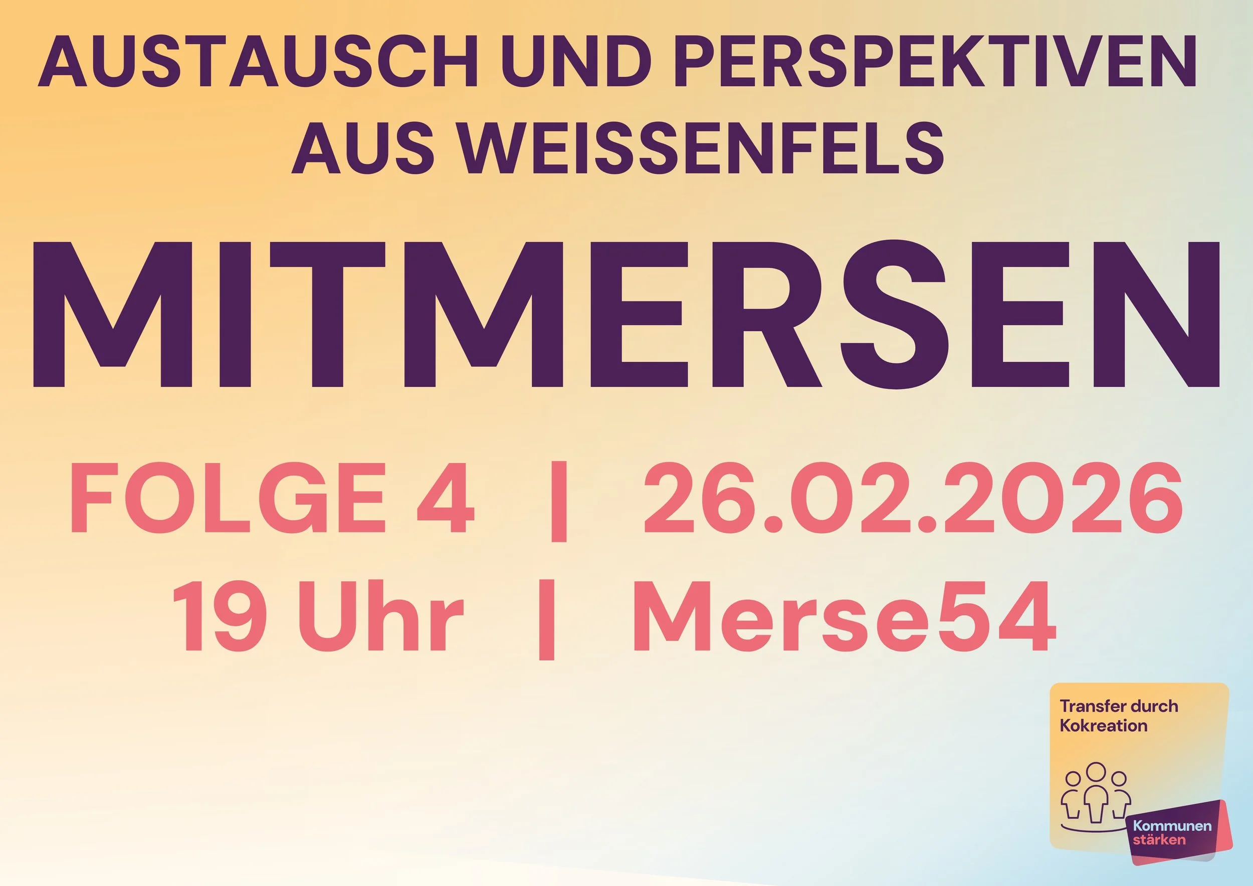 mitmersen – Ein Live-Podcast für Austausch und Perspektiven aus Weißenfels – Folge 4