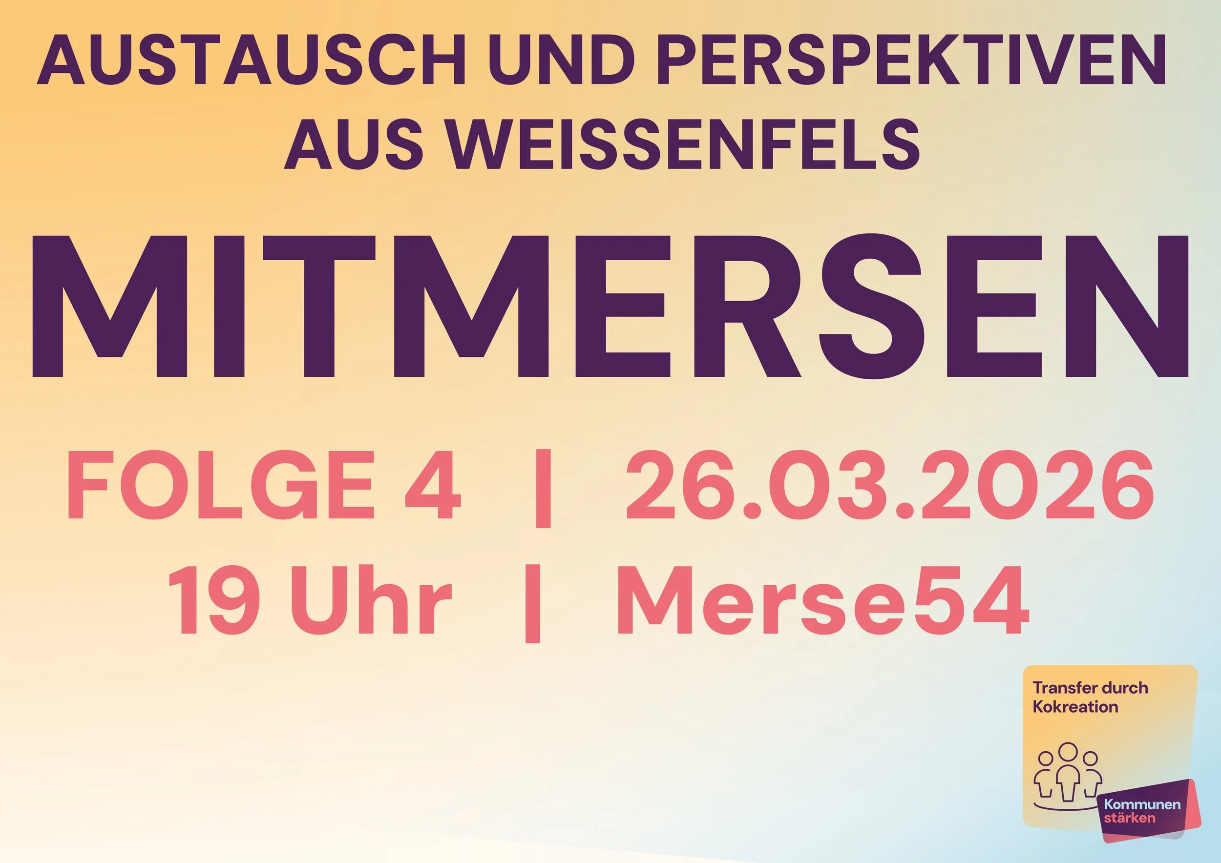 mitmersen – Ein Live-Podcast für Austausch und Perspektiven aus Weißenfels – Folge 4