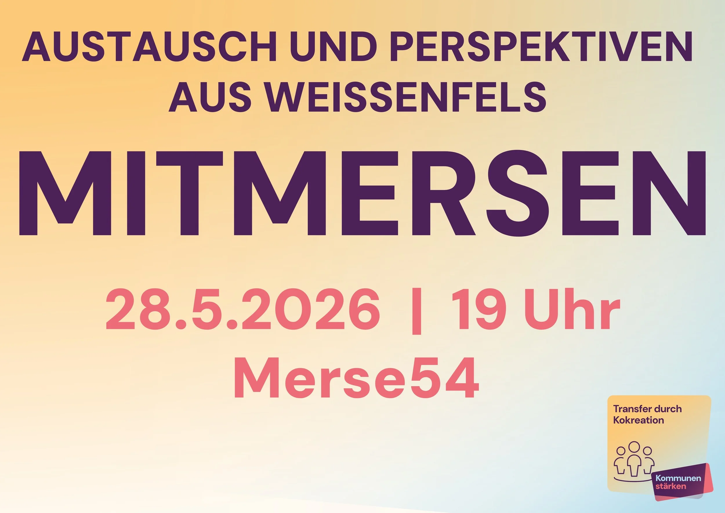 mitmersen – Ein Live-Podcast für Austausch und Perspektiven aus Weißenfels