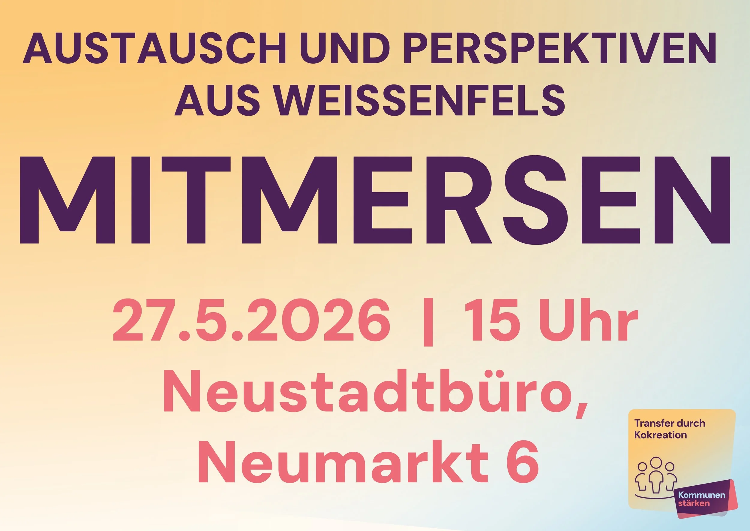 mitmersen – Ein Live-Podcast für Austausch und Perspektiven aus Weißenfels