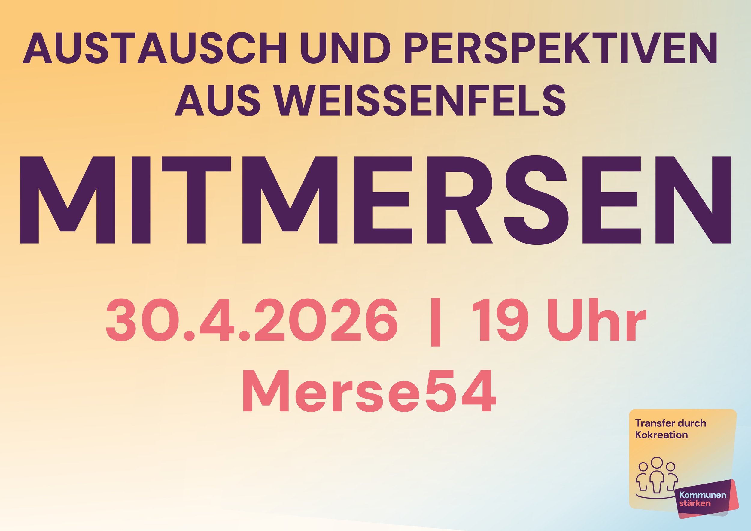 mitmersen – Ein Live-Podcast für Austausch und Perspektiven aus Weißenfels