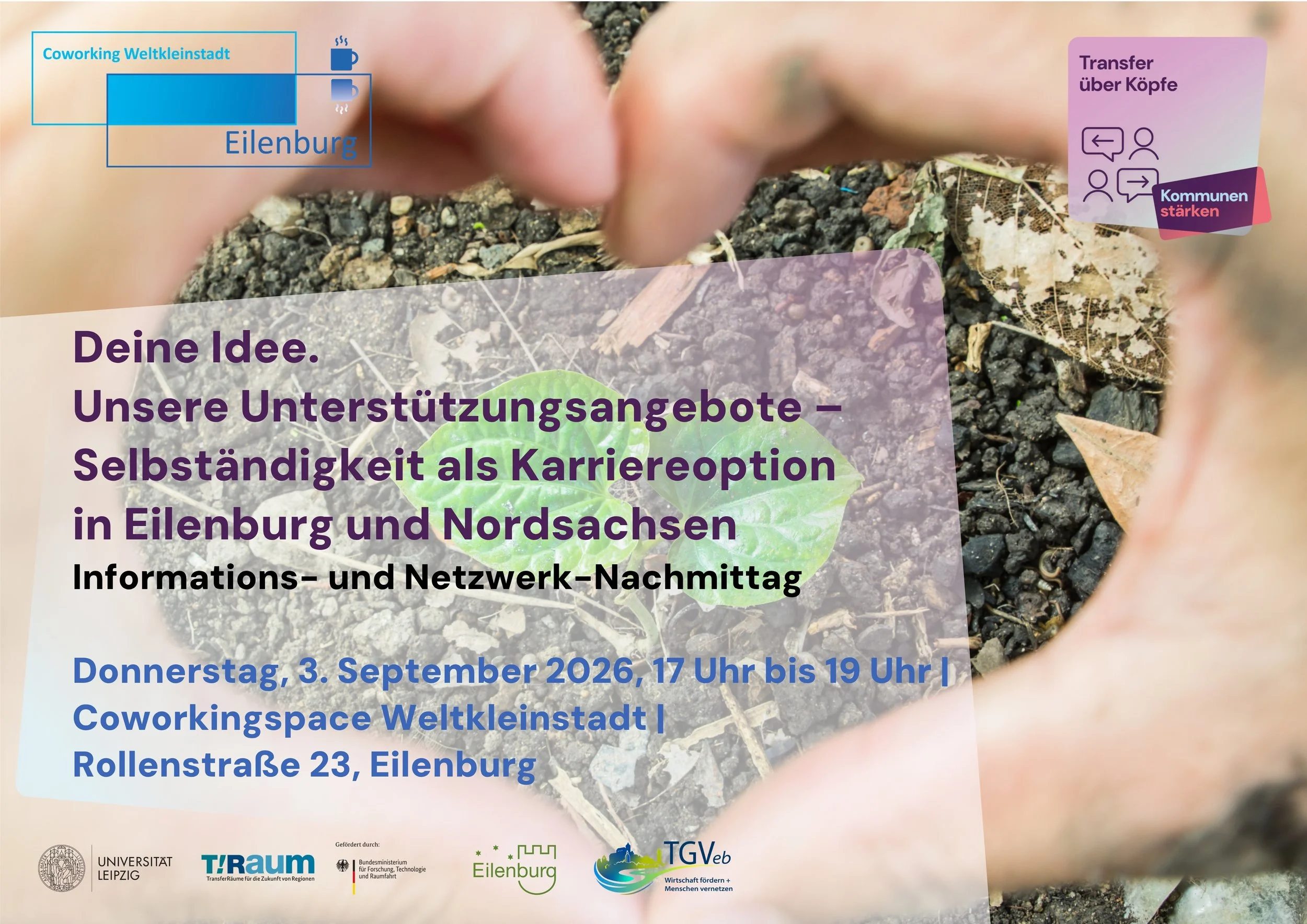 Deine Idee. Unsere Unterstützungsangebote – Selbständigkeit als Karriereoption in Eilenburg und Nordsachsen