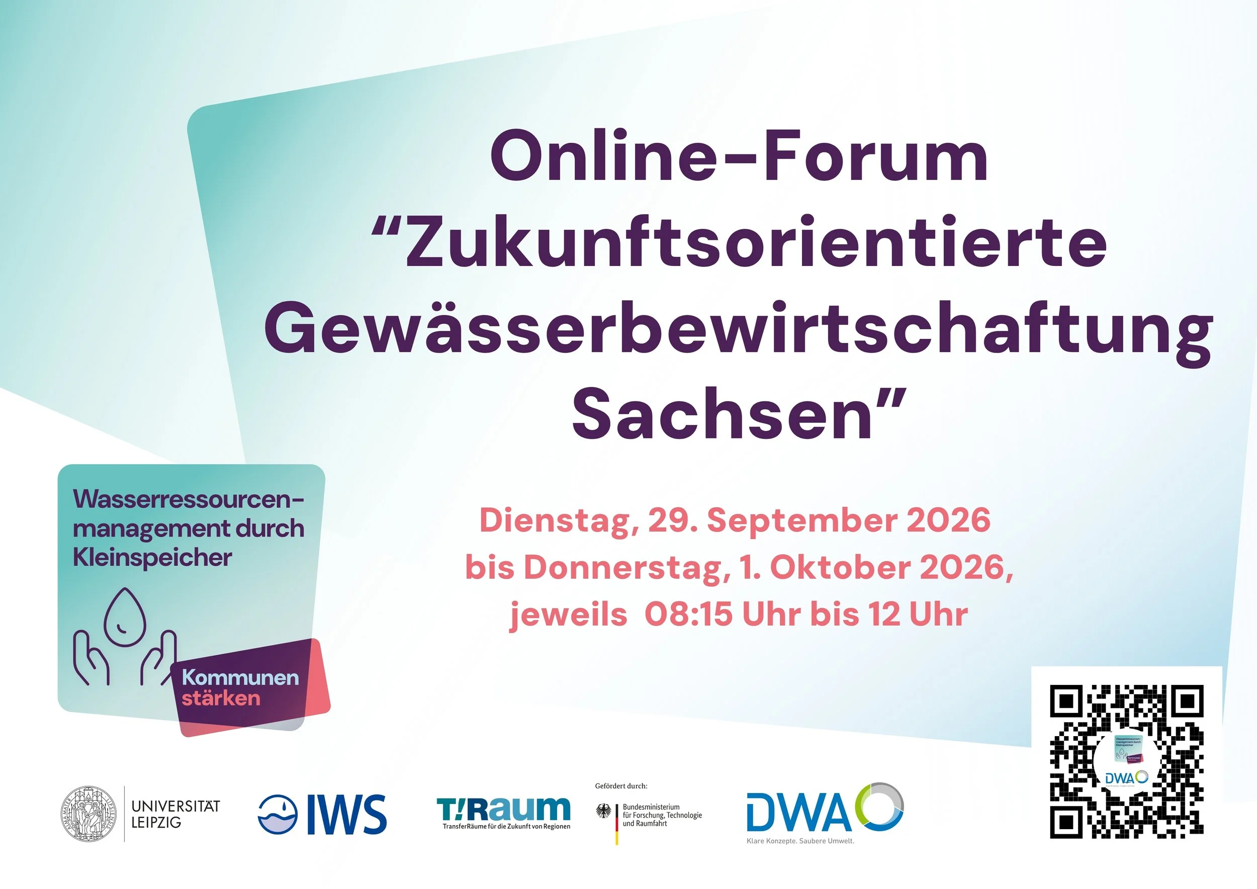 Online-Forum “Zukunftsorientierte Gewässerbewirtschaftung Sachsen”
