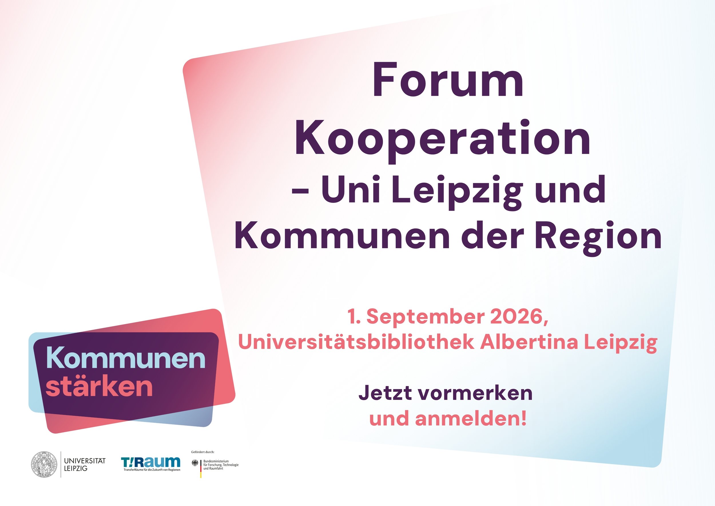 Jetzt vormerken und anmelden! Forum Kooperation - Uni Leipzig und Kommunen der Region. HKS Jahrestagung 2026 am 1. September