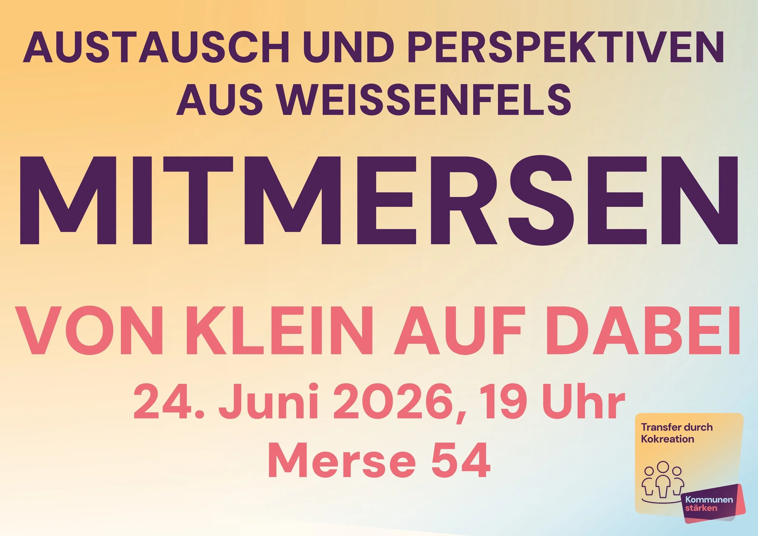 mitmersen – von klein auf dabei: Jugend und Ehrenamt