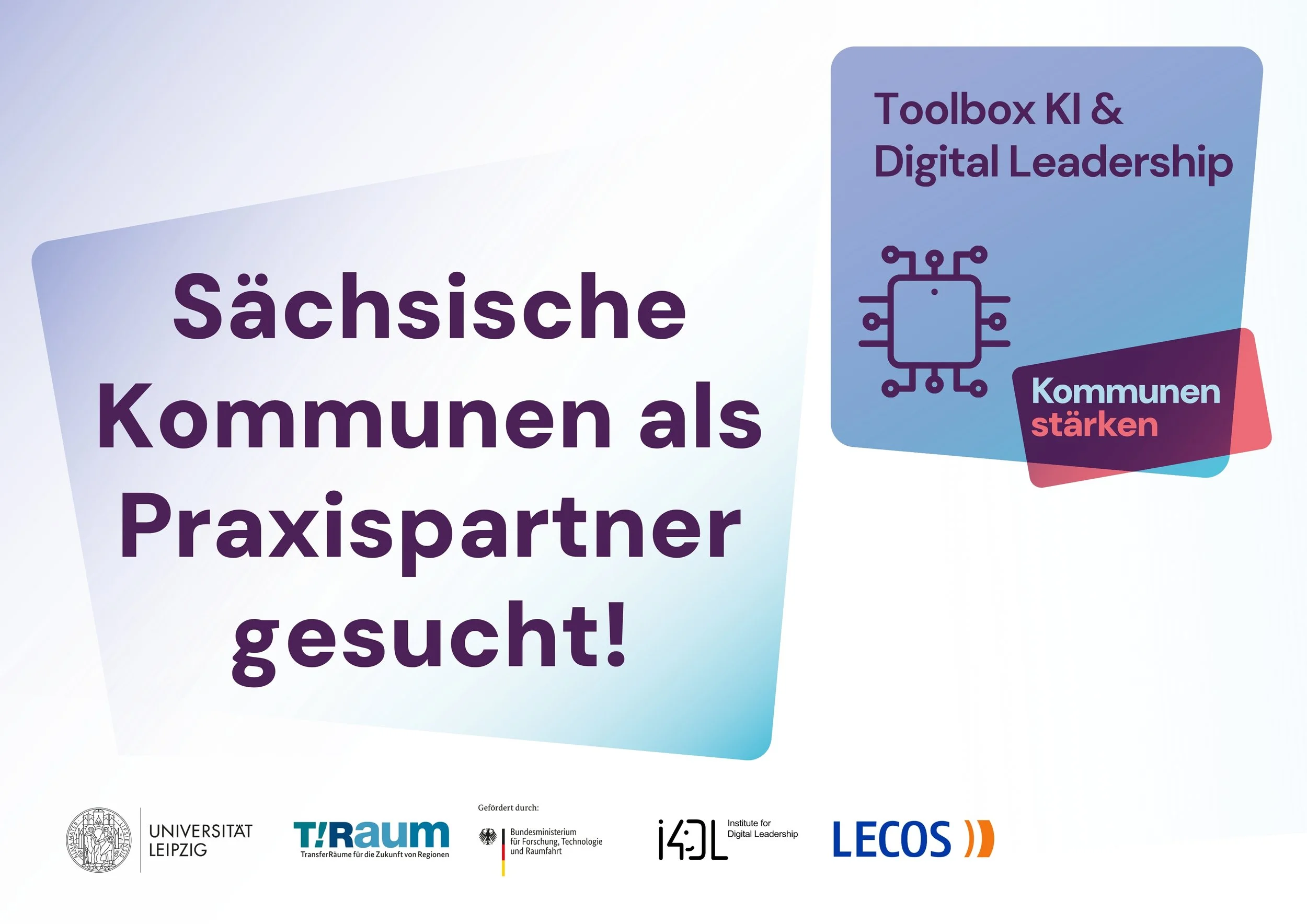 Sächsische Kommunen als Praxispartner gesucht –Projektstart „Toolbox Digital Leadership &amp; KI“