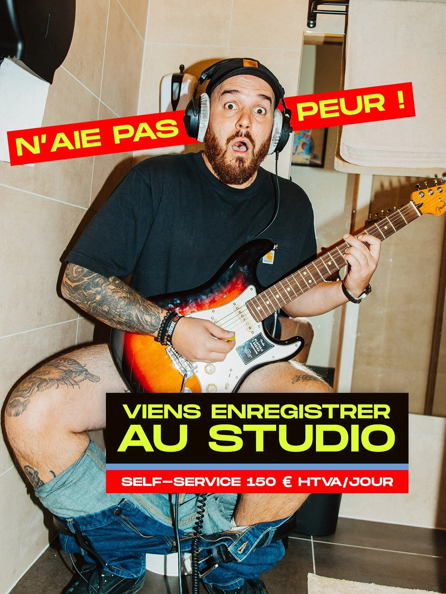 N’aie pas peur ! 😱 Enregistre ce que tu veux, comme tu le veux, même sur les toilettes 🚽
Au Studio 1935, tout est possible. Enregistrement musical, voice-over, live sessions, spots publicitaires, mixage… 
Toutes les infos sur n