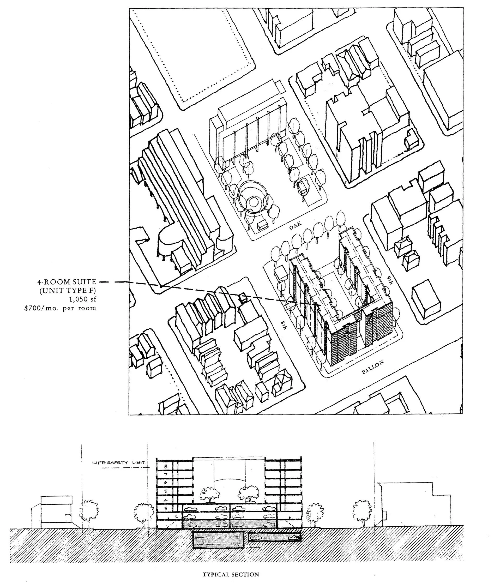 Lake Merritt BART station site Option A..