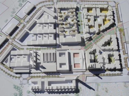 The second phase revealed a more integrated approach with each block relating to its neighbours and making a more coherent urban design. Students had to acknowledge each others' designs and respond accordingly.