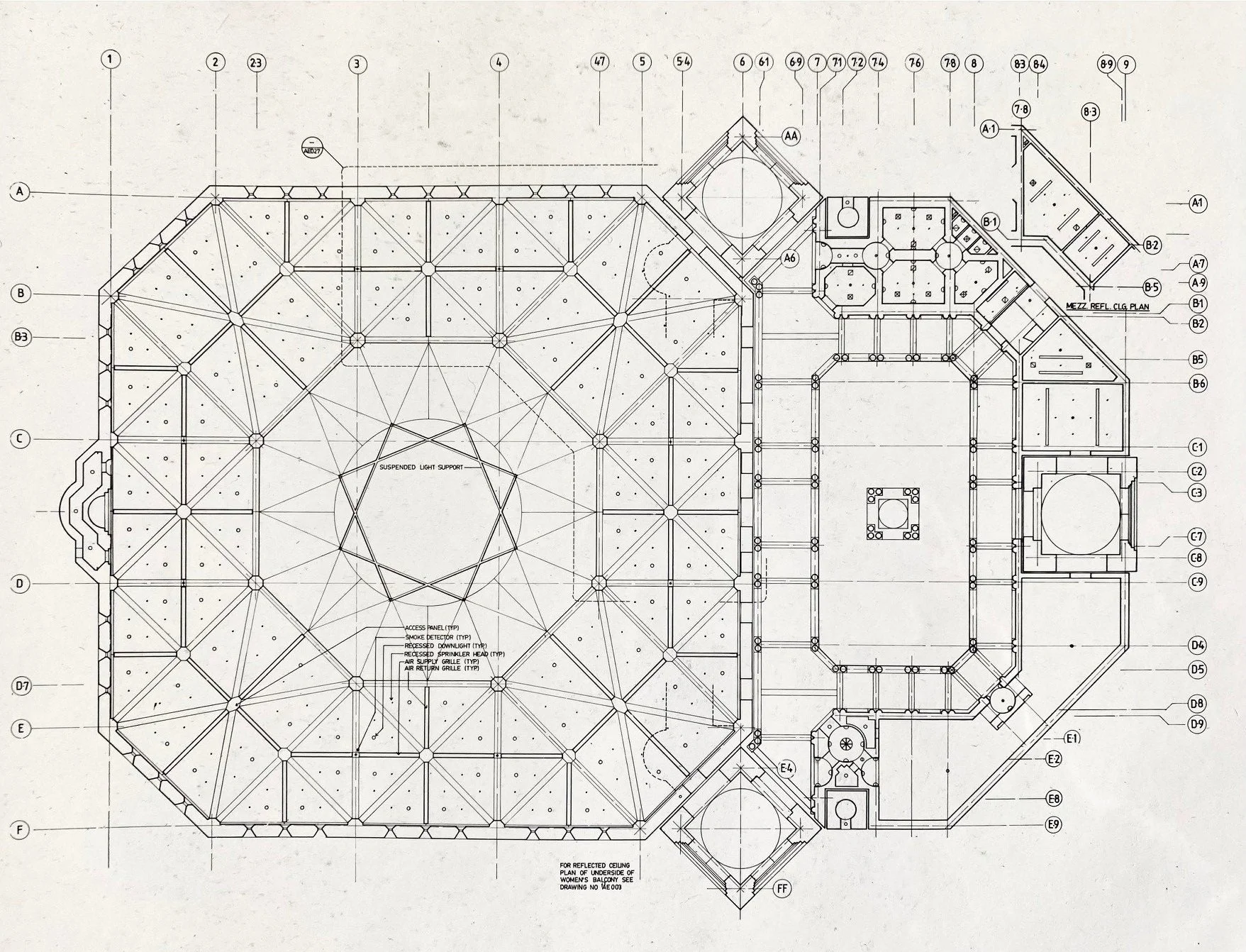 Jubail mosque floor and ceiling plans