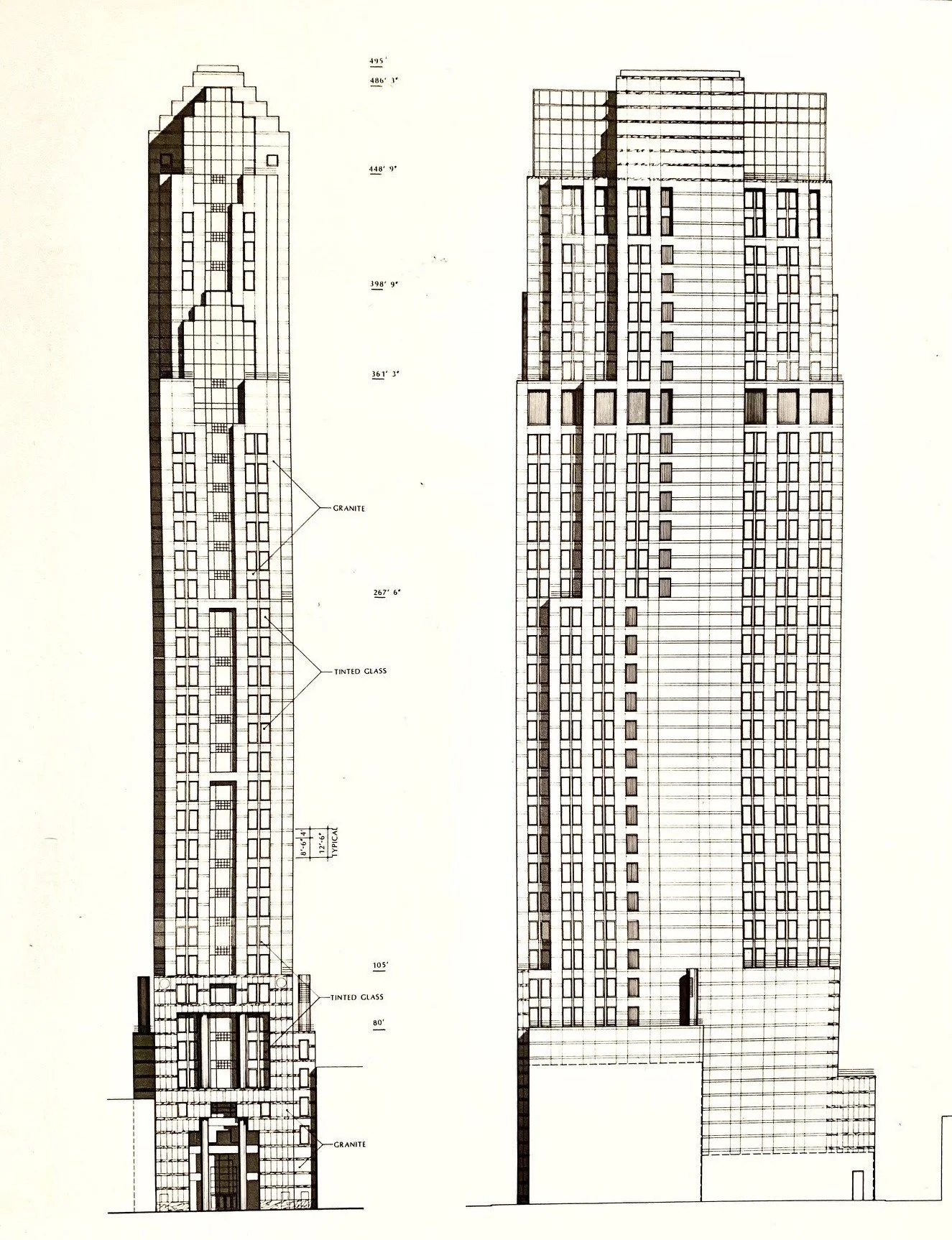 South and East elevations