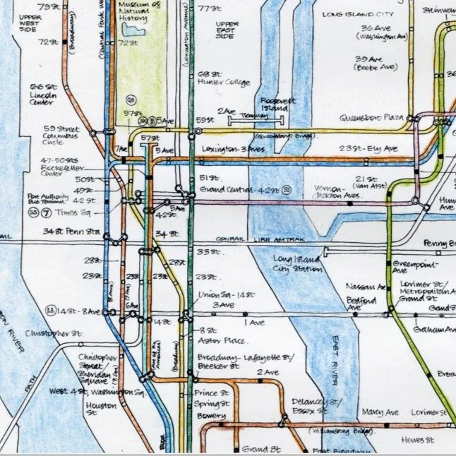 John Ellis map with the 60/30 degree angles and the correct proportions for Central Park and a more accurate alignment for Broadway across the grid.