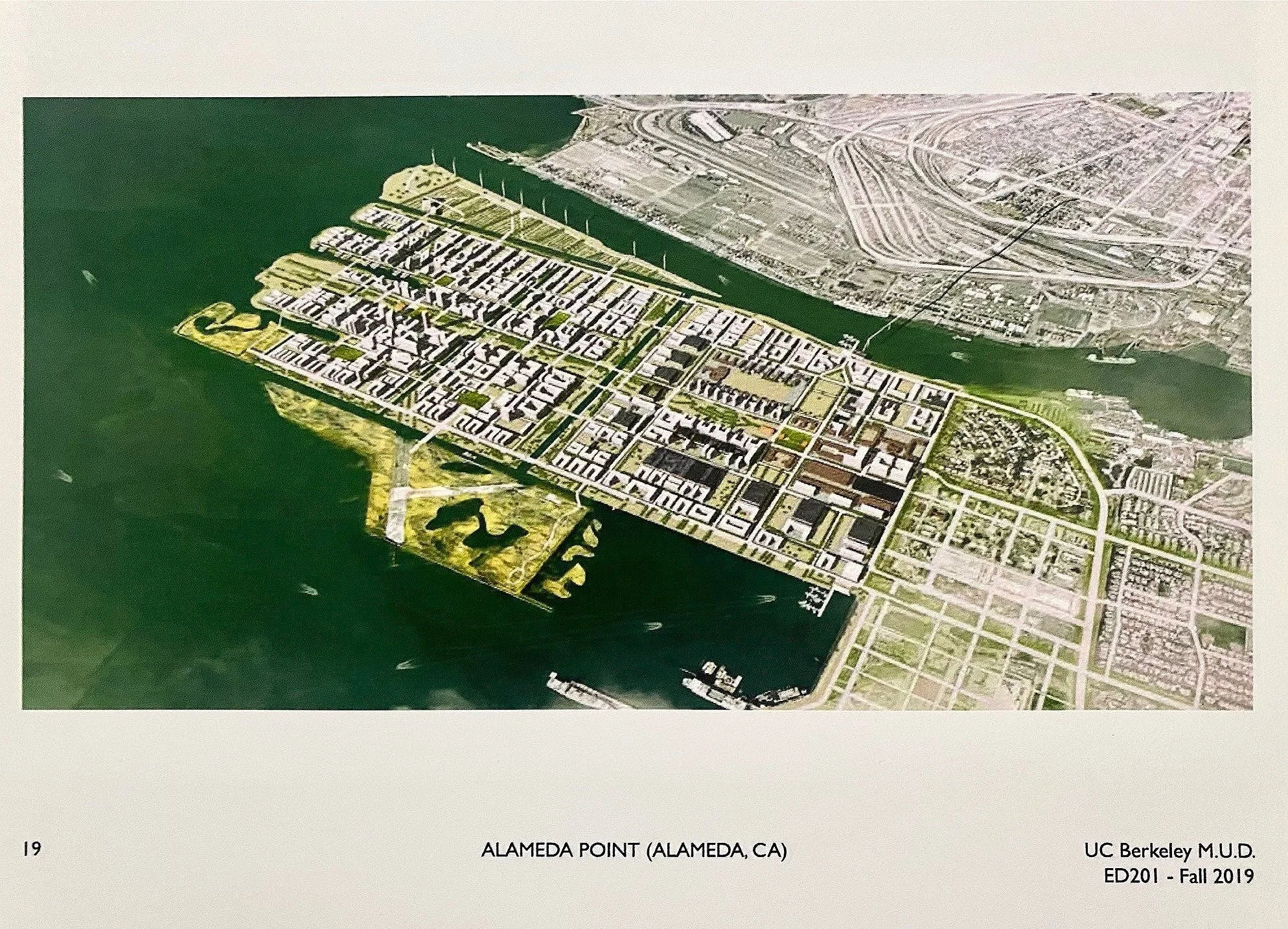Alameda Naval Air Station site.
A new town built on this disused naval air station site and linked to a new Transbay BART tube across the Bay to San Francisco.
Team members: Wenjie Wu, Zijing Chen, Daniella Orellana, Eshana Masud.