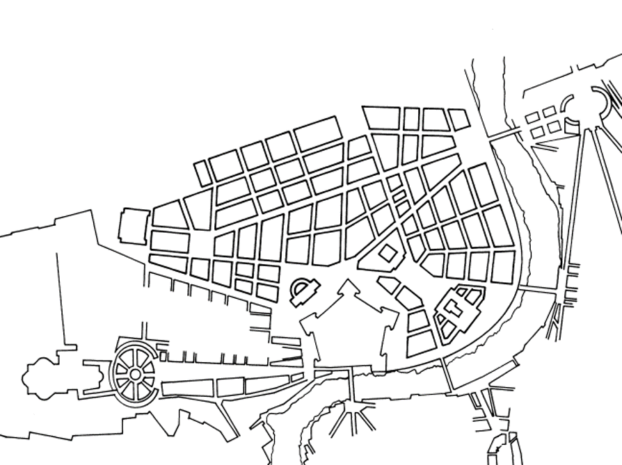 1873 plan as later built