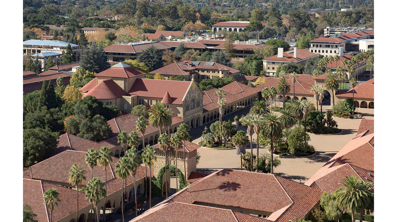 Red tiled roofs adorn all the buildings throughout the campus.