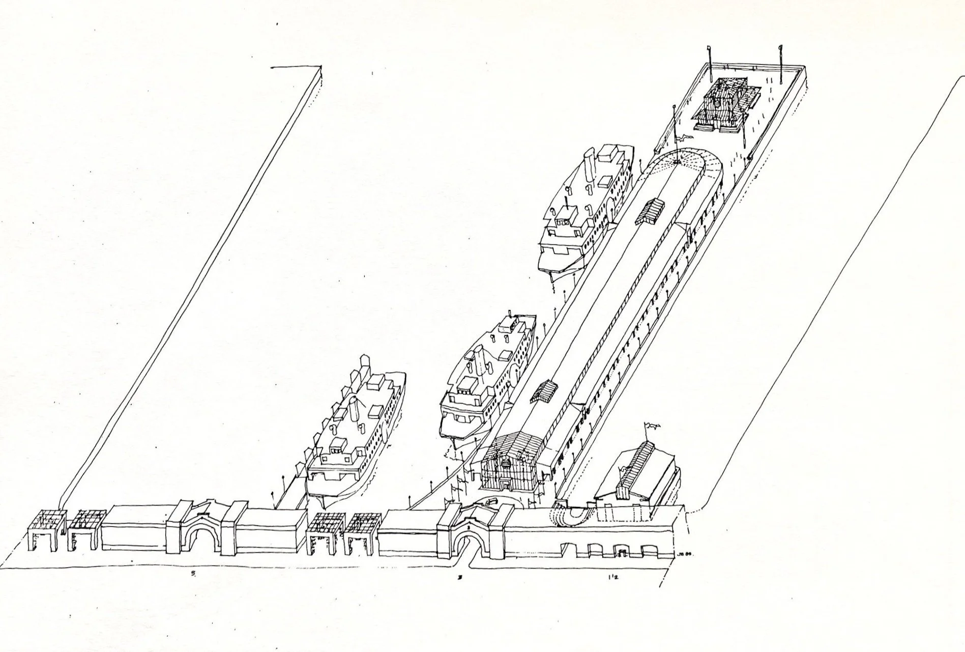 Option 1. A new finger pier building.