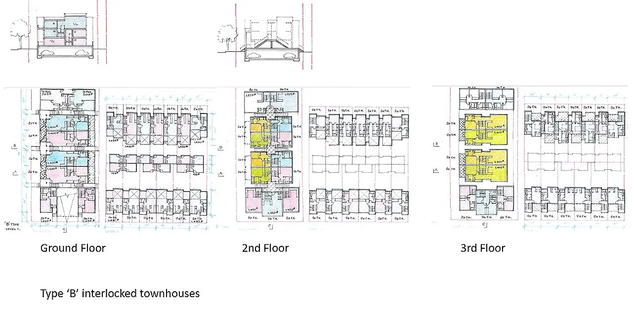 Option B: Interlocked townhouses
