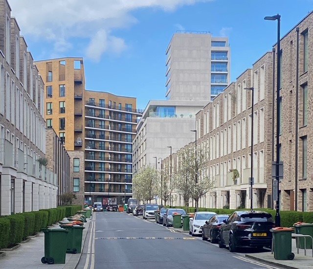 Royal Wharf is possibly the most 'London-like' of all the new Thames Estuary development projects with its use of brick clad rowhouses, mews cottages.
