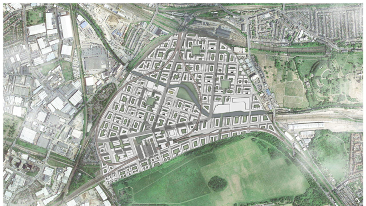2017 Studio Team 3 proposed to reroute the two Overground lines through the site to integrate them with the HS2 and Crossrail station.