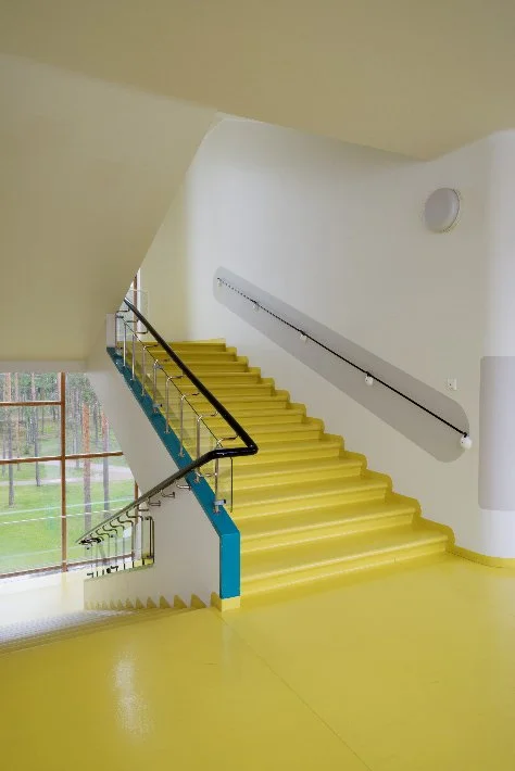 Alvar Aalto's Paimio Sanatorium staircase was an inspiration for the design of the Fitzwilliam staircase.