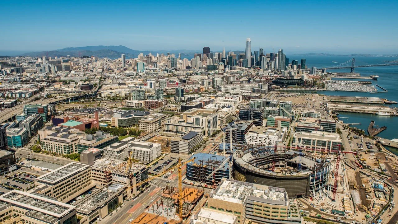 Mission Bay 2015 showing the Chase Center under construction.
