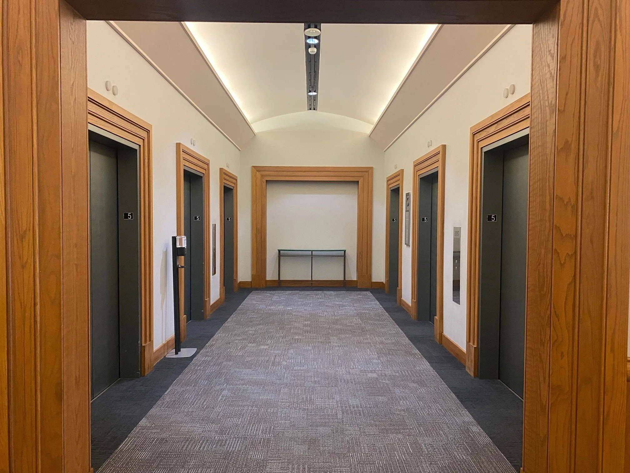 Elevator lobby.