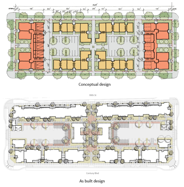 Block plan layouts for Phase 1.