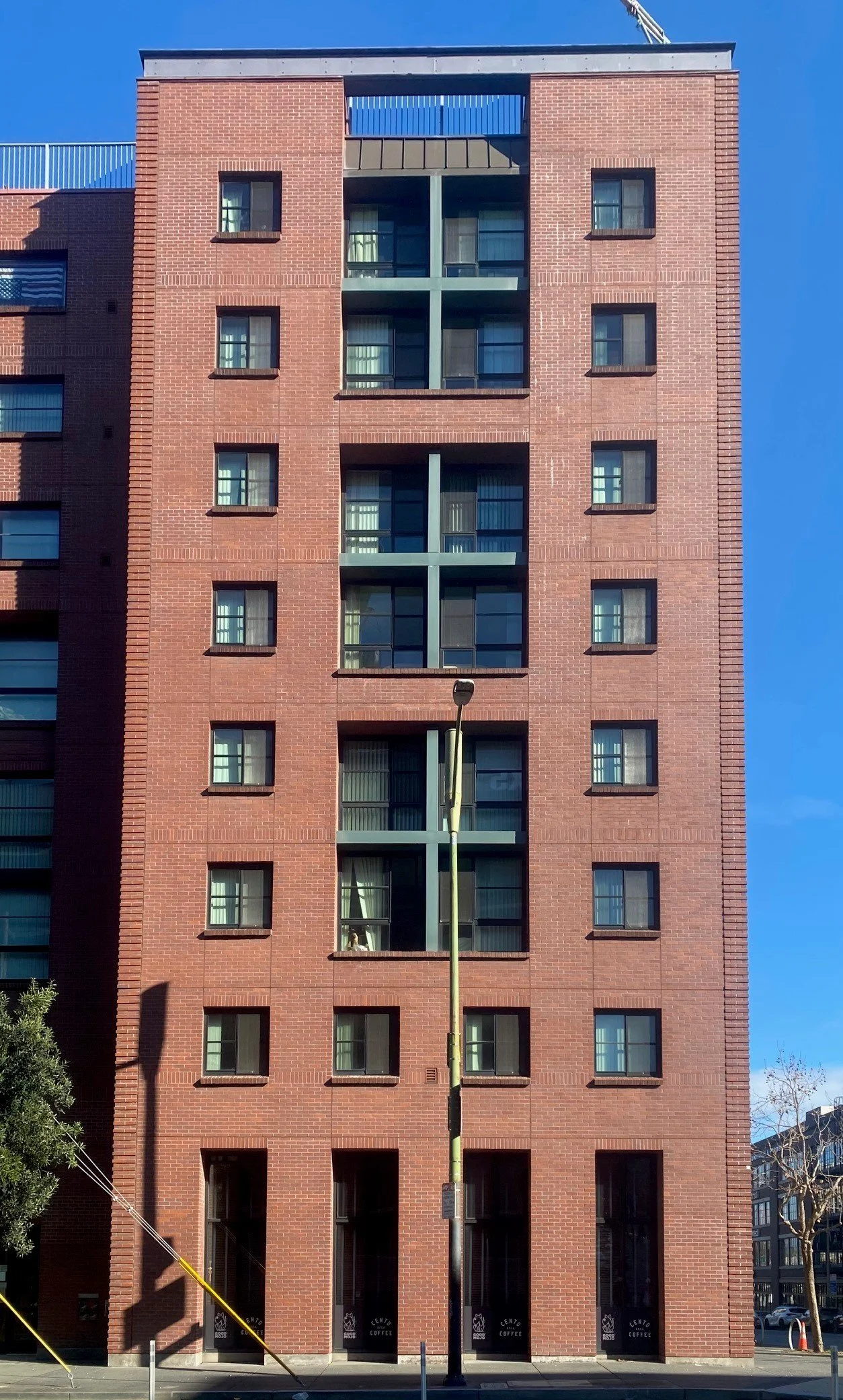 Elevation detail of the corner.