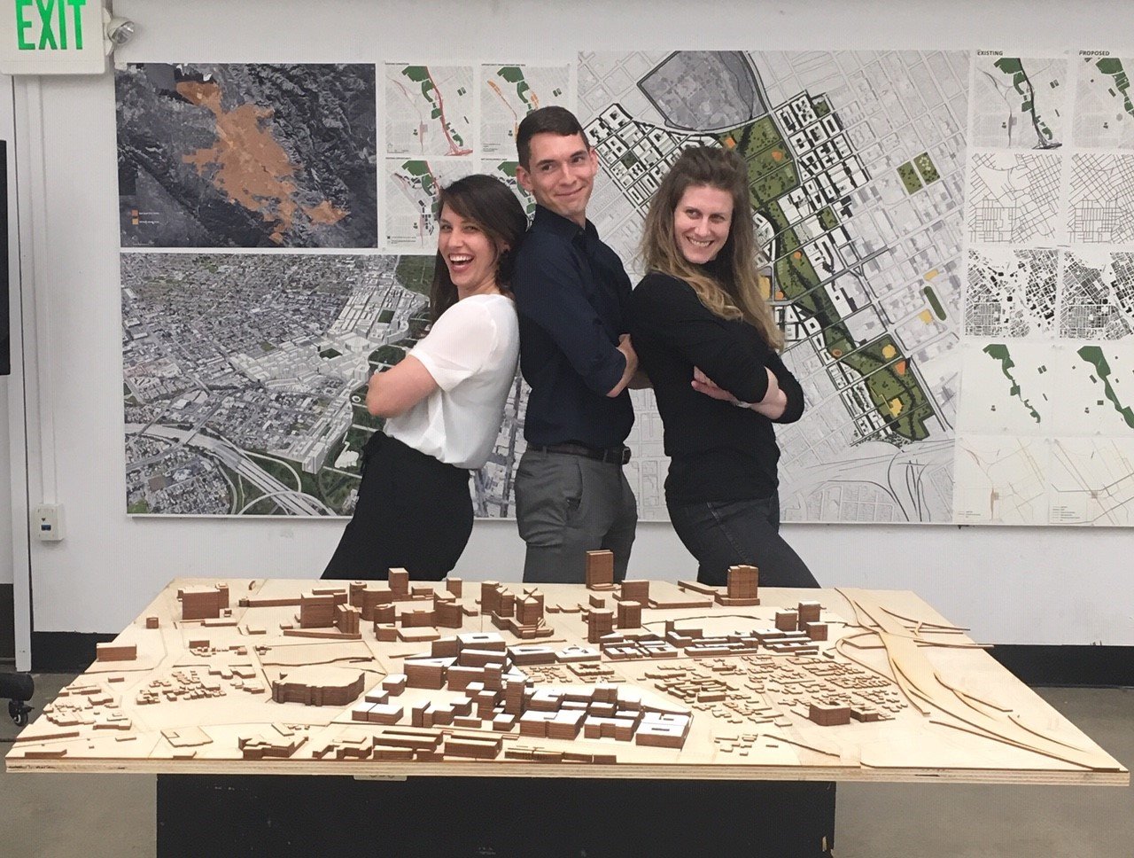 End of the semester. Team 3 built a model of their design.