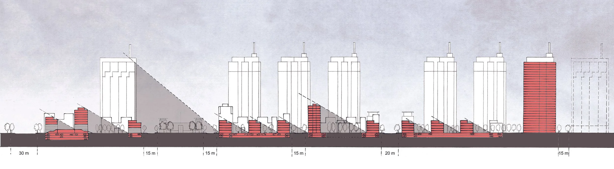 Section showing adherence to solar access codes.