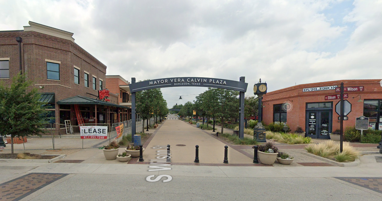 View down West Ellison Street after improvements, 2023.