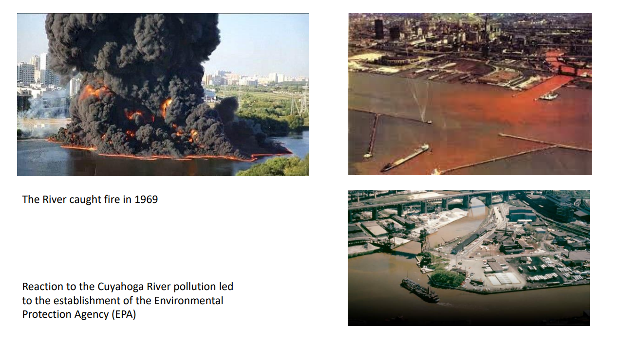 The legacy of pollution and toxic degradation along the Cuyahoga river.