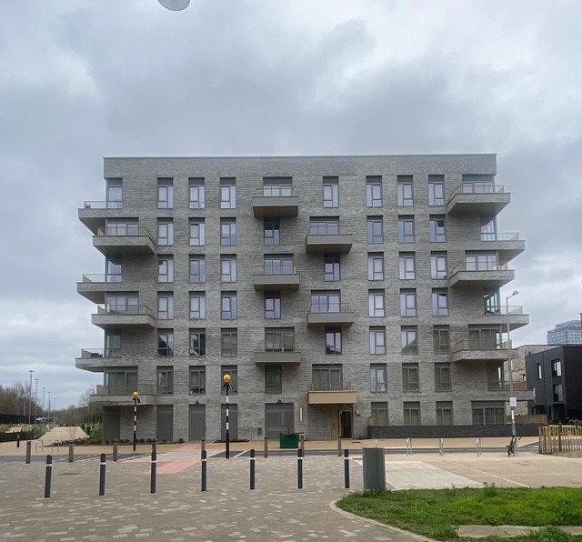 New housing overlooking the Queen Elizabeth Olympic Park, Stratford.