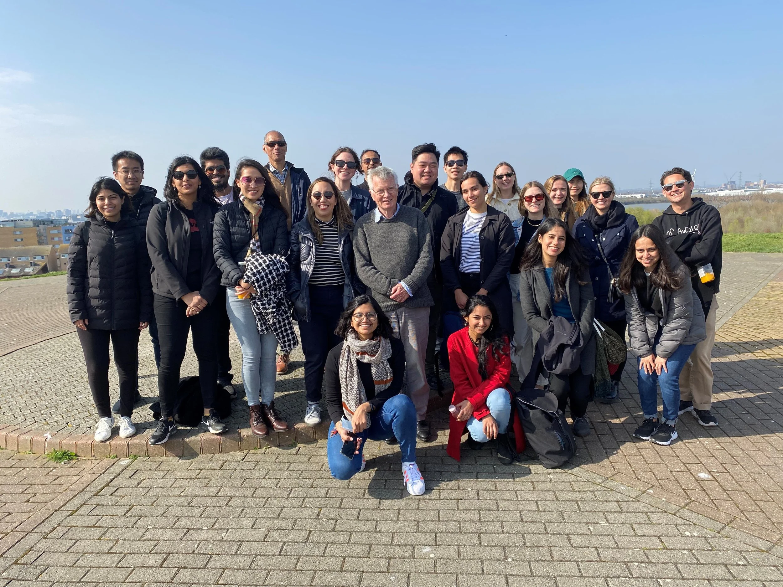Students visiting the Thamesmead site.
