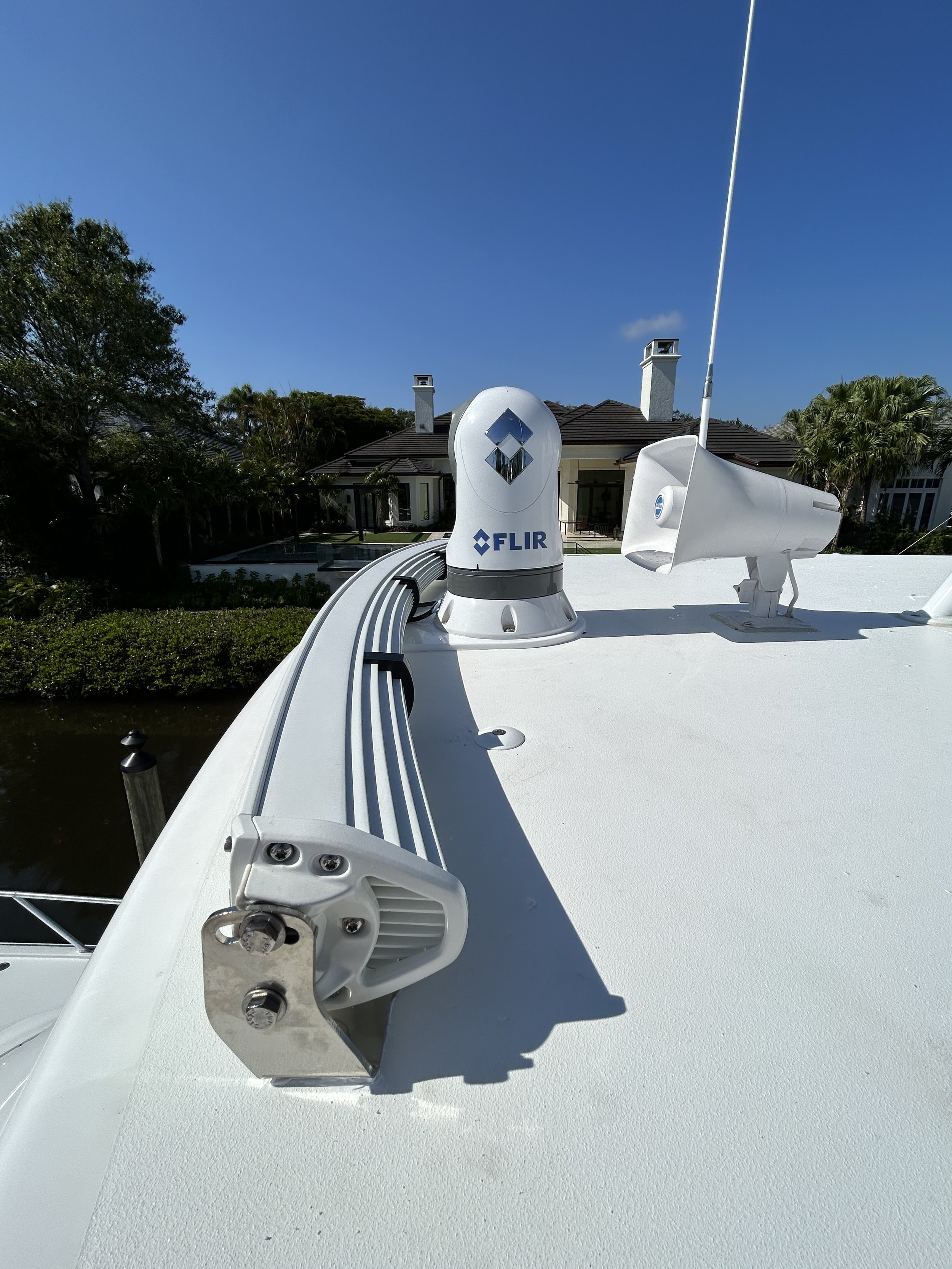 Viking rigid light bar installation, Viking Admirals Cove, Jupiter Marine Electronics