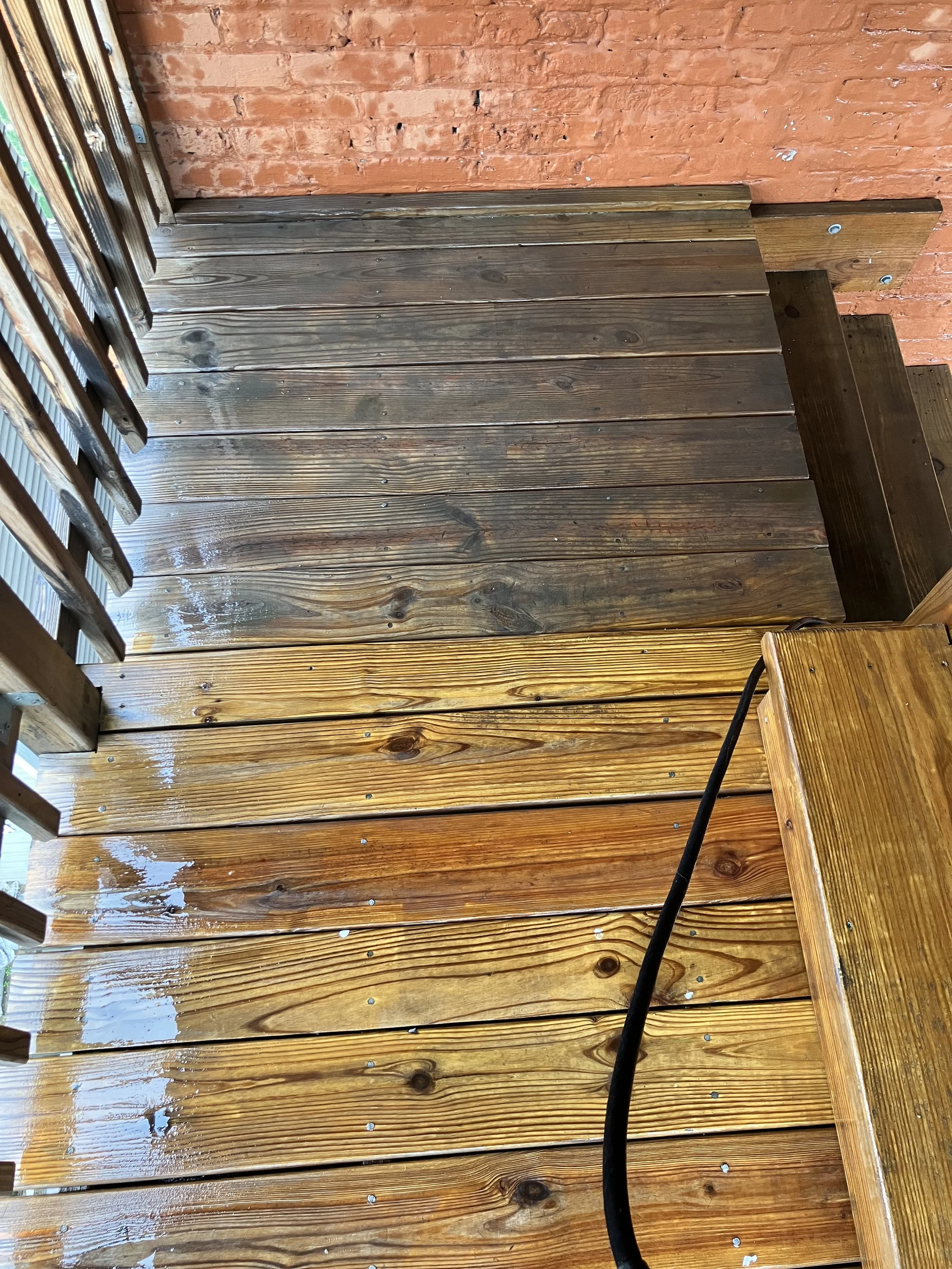 This deck needed a good scrubbing!