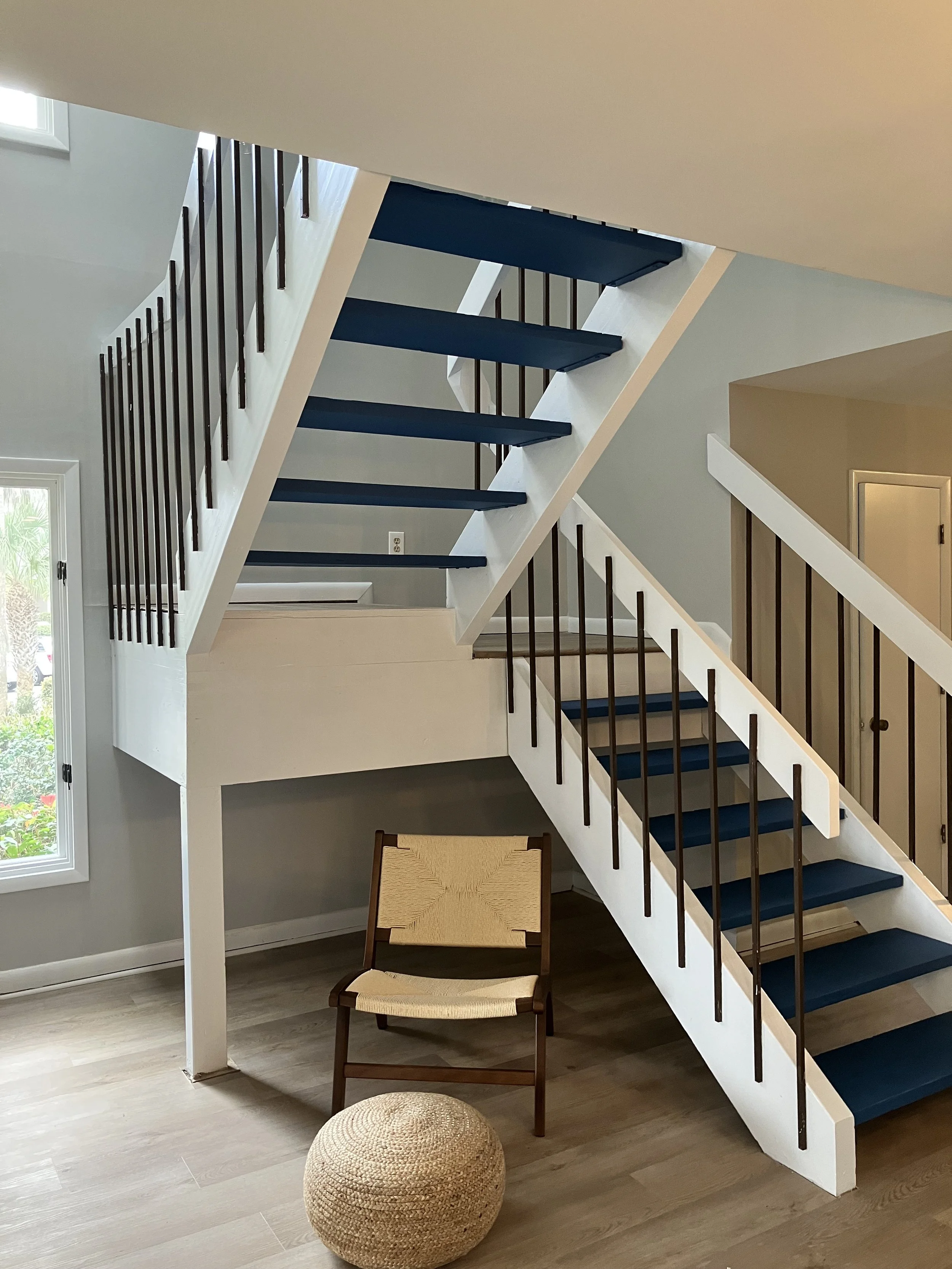 Beach house staircase after :)