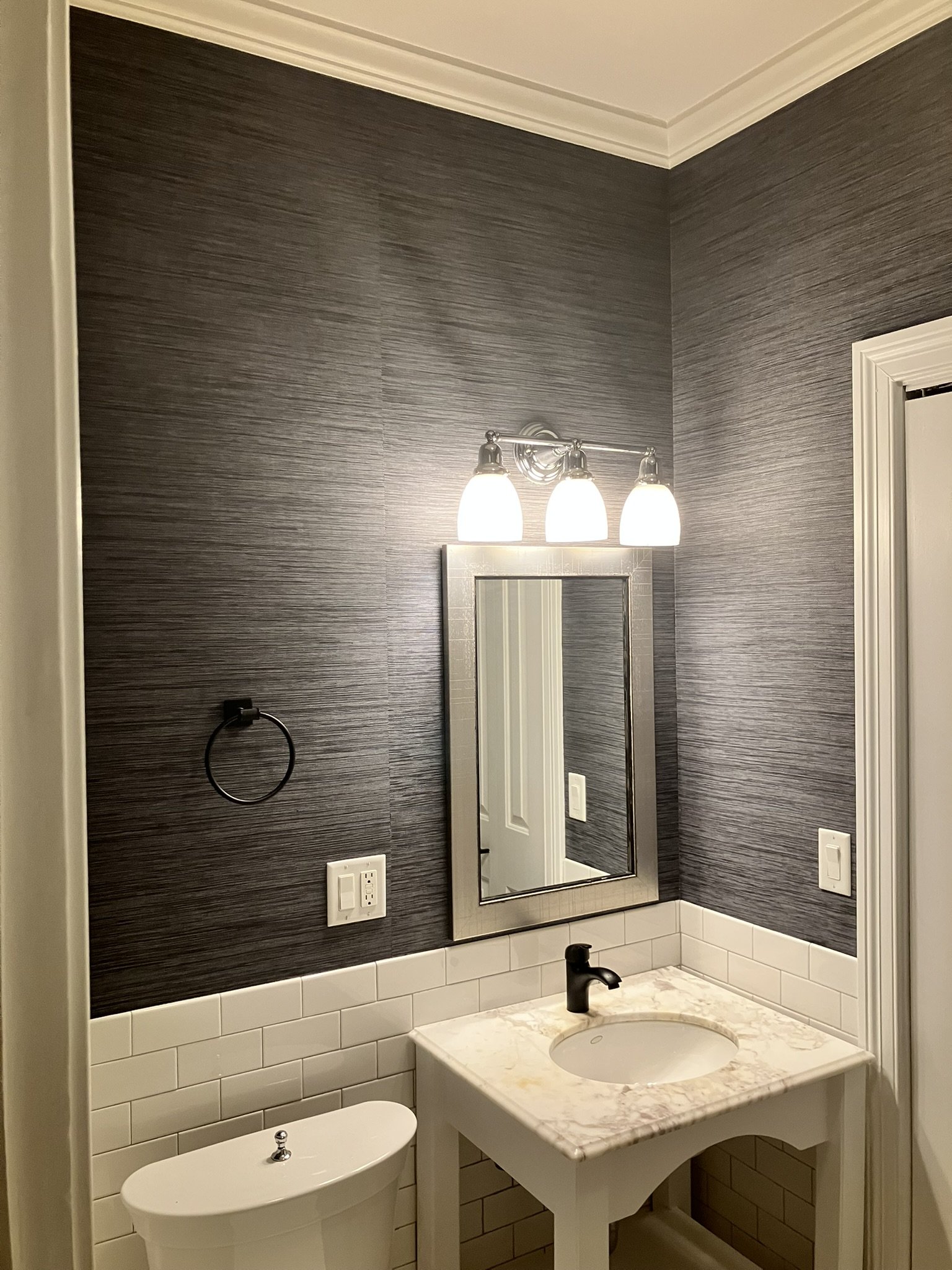 Grasscloth is always a classic beauty