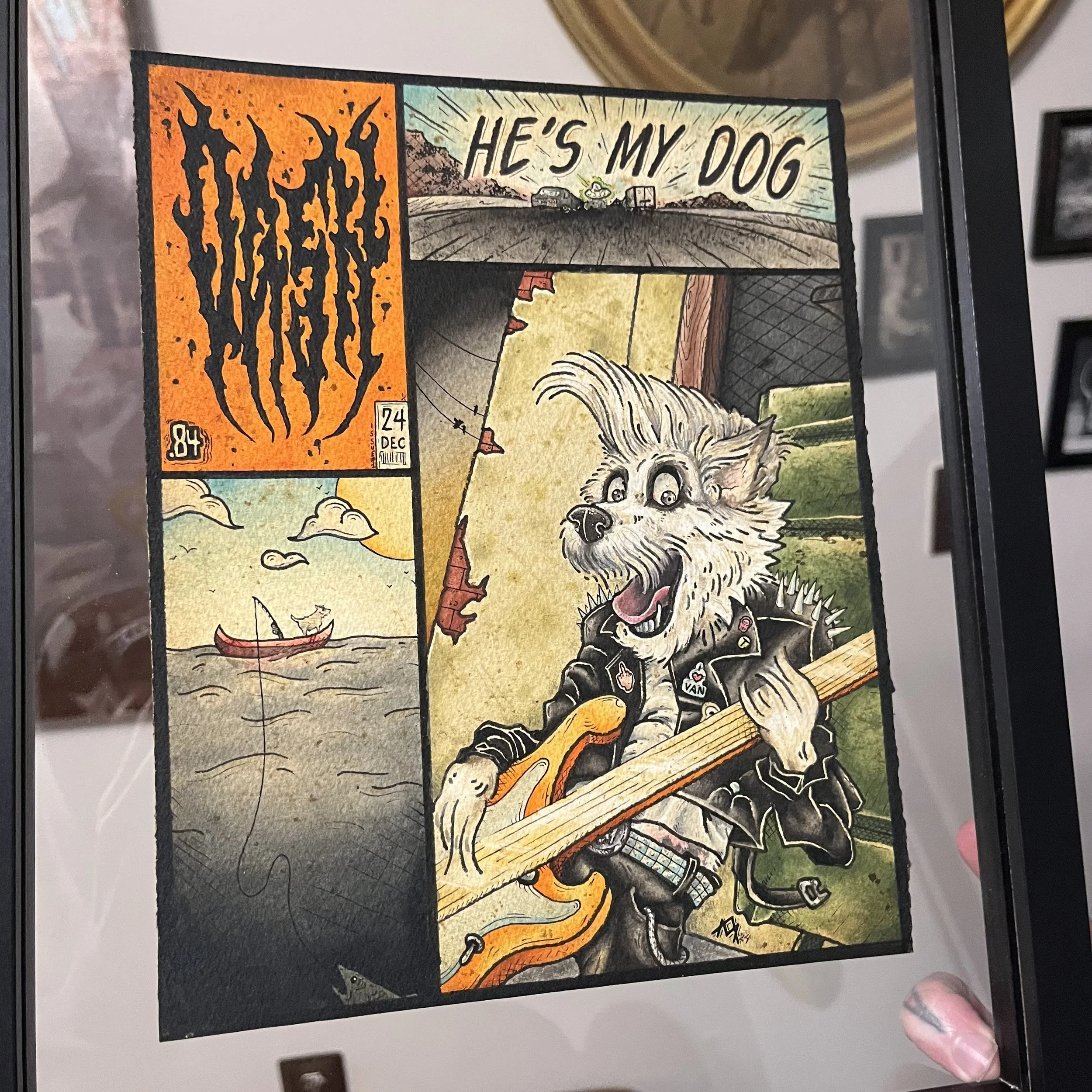 Dash the Dog - Commission
FW Liquid Acrylic on 11”x14” 300lb Arches Cold Press