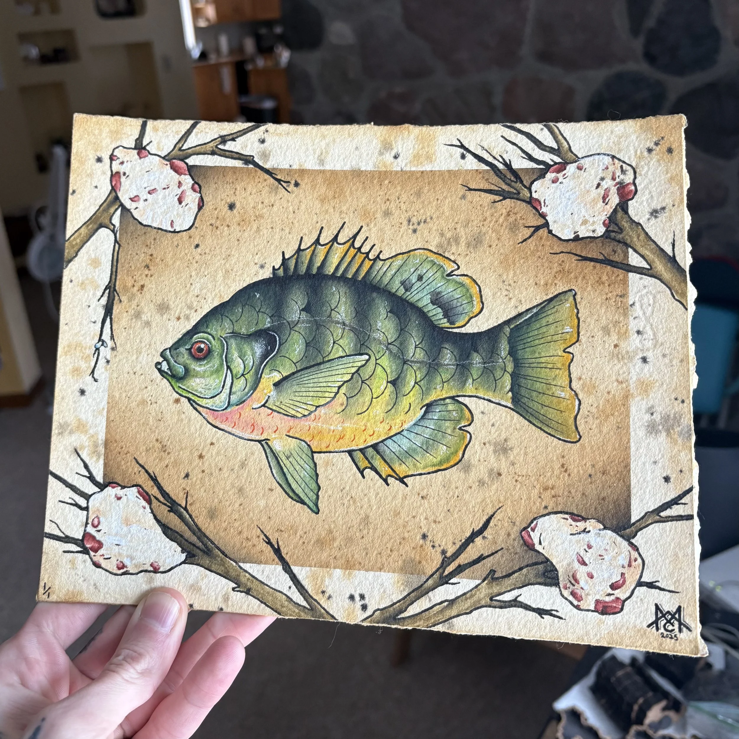 FW Liquid Acrylic on 8”x10” 300lb Arches Cold Press