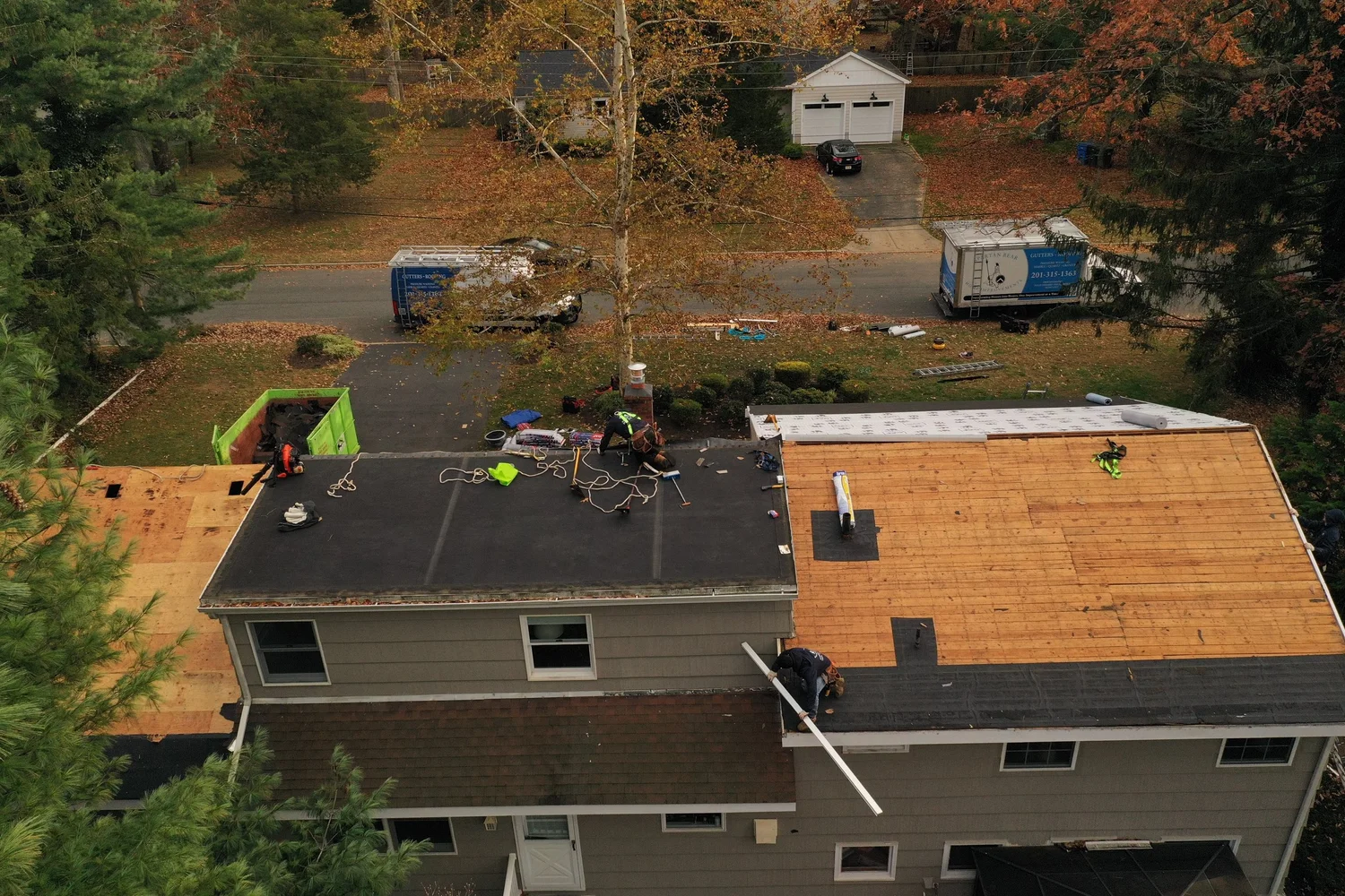 Residential roofing project completed by Spartan Bear Home Improvements